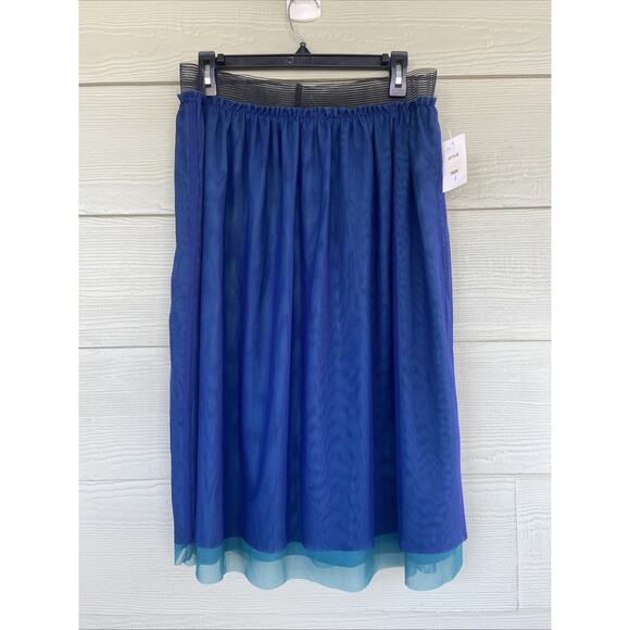Reverse Clothing Canada Blue Layered Mesh Skirt Womens 8 NEW NWT Vintage VTG? - Picture 1 of 7